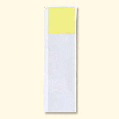Brady self laminating vinyl label yellow translucent 1.5 x 6 inches