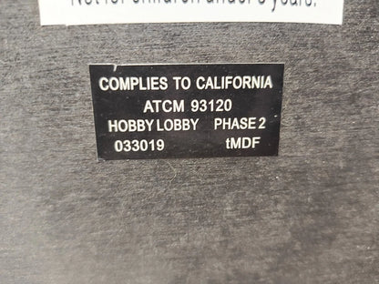 Compliance label stating complies to California ATCM 93120 Phase 2 tMDF