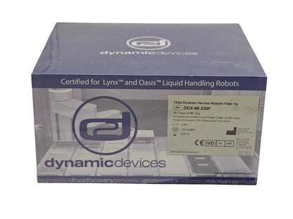 Dynamic Devices DDX-96-230F 230uL robotic filter tips sealed trays