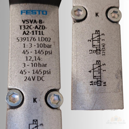 Festo solenoid valve model VSVA-B-T32C-AZD-A2-1T1L label