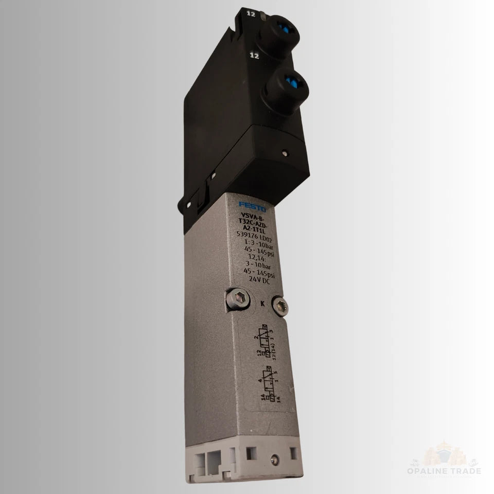 Side view of Festo VSVA pneumatic solenoid valve