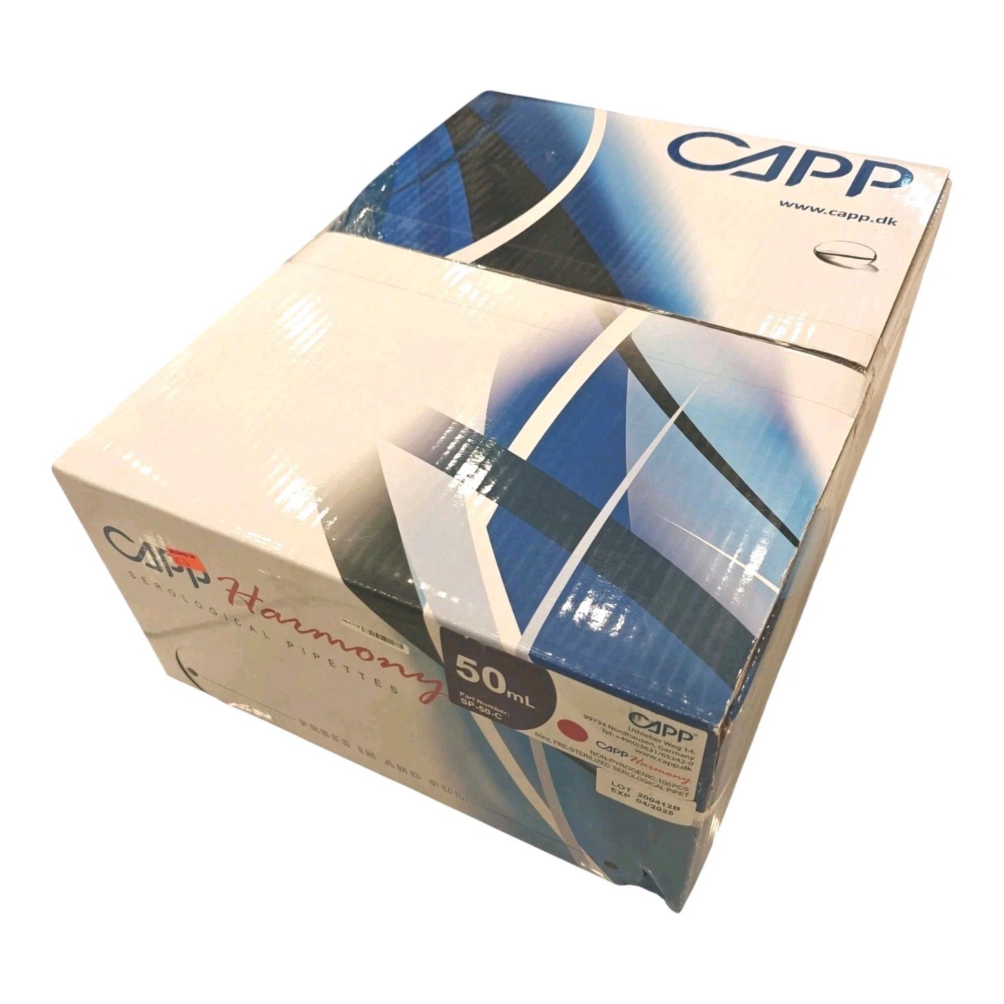 Harmony 50 mL serological pipettes sterile DNase RNase free 100 per case