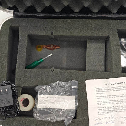 HAZ-DUST HD-1000 calibration standard and accessories