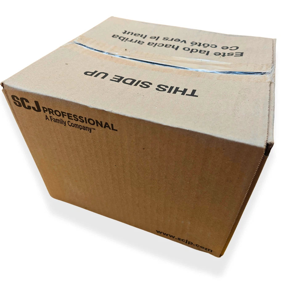 Shipping box containing Kindest Kare soap refill bottles