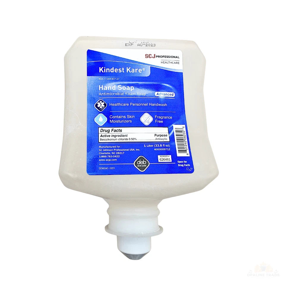 Kindest Kare foaming antimicrobial soap refill bottle unscented 1 liter