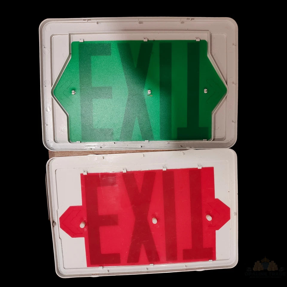 Lithonia exit sign covers 12x8 replacement faces red and green