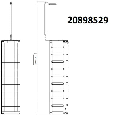 Capacity diagram showing 10 box storage for MVE cryogenic rack