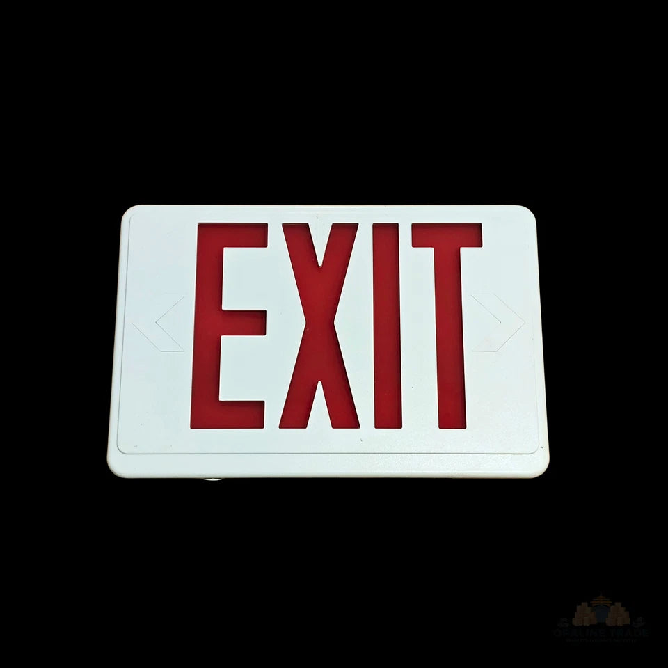 Red exit sign replacement face for Lithonia exit sign 12x8