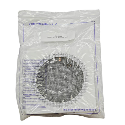 3 Pack Delta Education 191-6012 Classroom Lab Sieve Mesh Screens 6x6 in, (S/M/L)