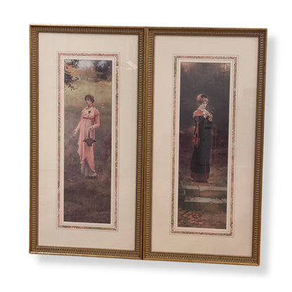 Marcus Stone "Summer Fruit" & "Winter Berries" Framed Art Print Set (34x17)