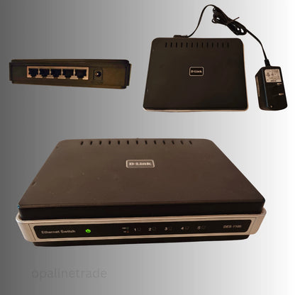 D-Link DES-1105 5-Port 10/100 Network Switch - Fully Tested & Working