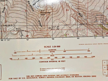 USGS Mt. Shasta California Topographic Map 1986 Provisional Edition 1:24,000