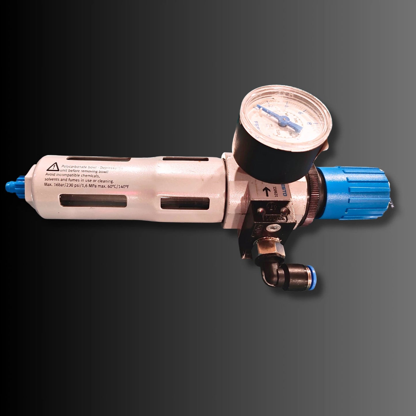 FESTO 159631 LFR-D-MINI Filter Control Valve, Maintenance Unit, with Connectors