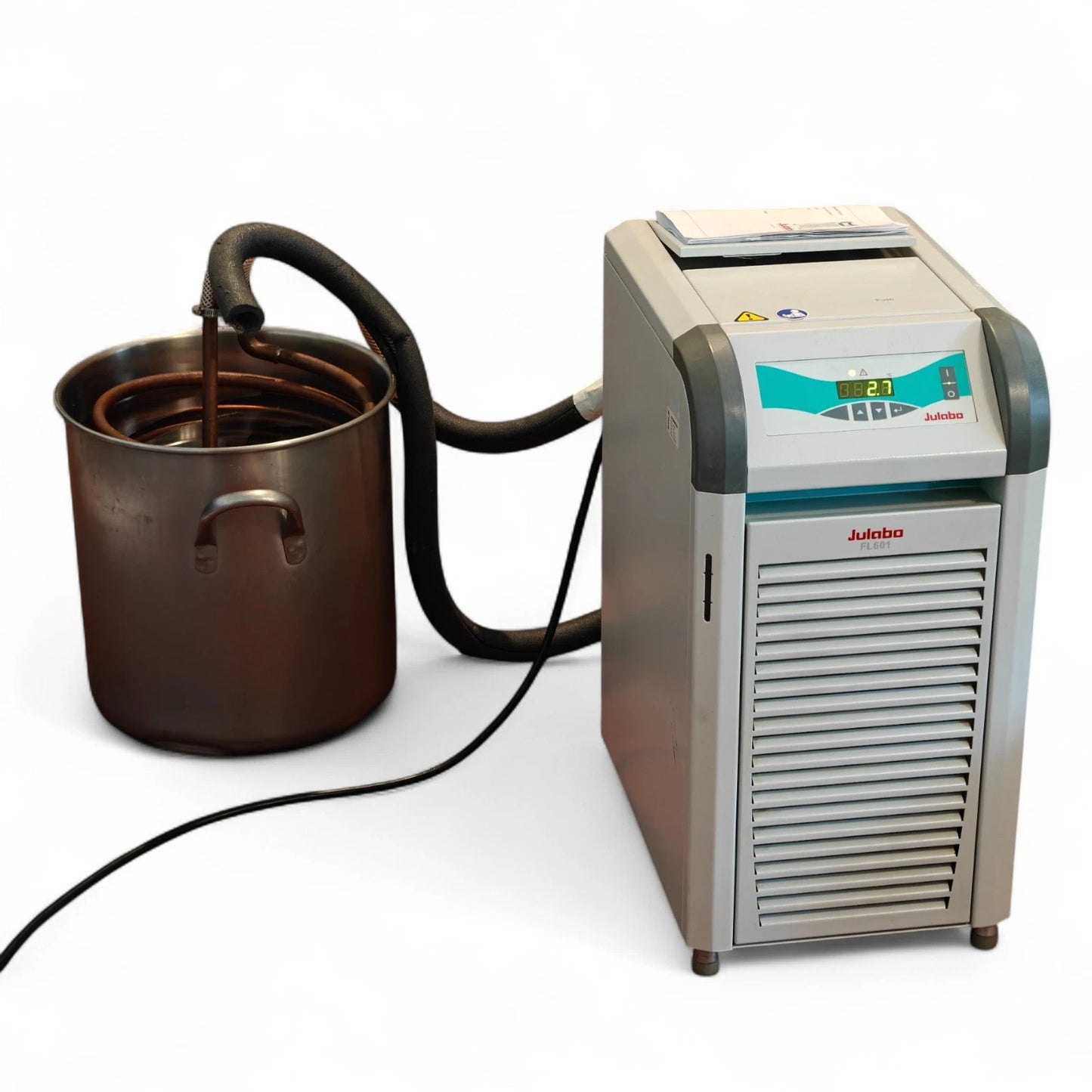 Julabo FL601 Recirculating Chiller with Copper Coil Immersion Heat Exchanger