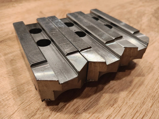SEOAM SJ-08T1 Serrated Soft Jaws Set for CNC Lathe Chuck [CAH/CAS/CGH-8] 1.5X60°