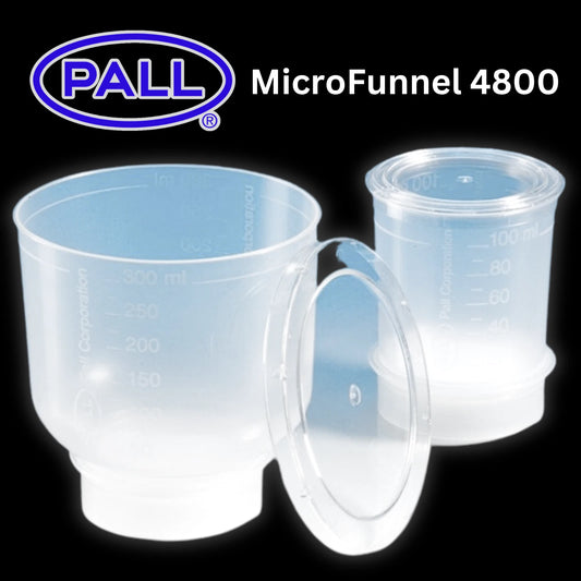 PALL 4800 Gridded Microfunnels, White - 48-Pack Lab Filtration | NEW IN BOX