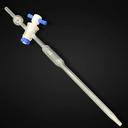 10 ml Bulb Volumetric Reusable Pipette / Burette with Stopcock & Resevoir Ball