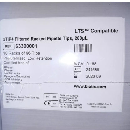 xTIP4 200uL Low Retention Sterile Filtered Racked Pipette Tips - LTS Compatible