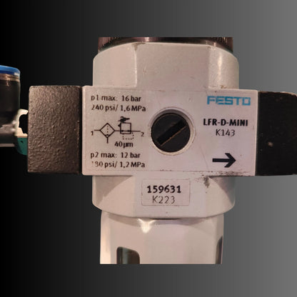 FESTO 159631 LFR-D-MINI Filter Control Valve, Maintenance Unit, with Connectors
