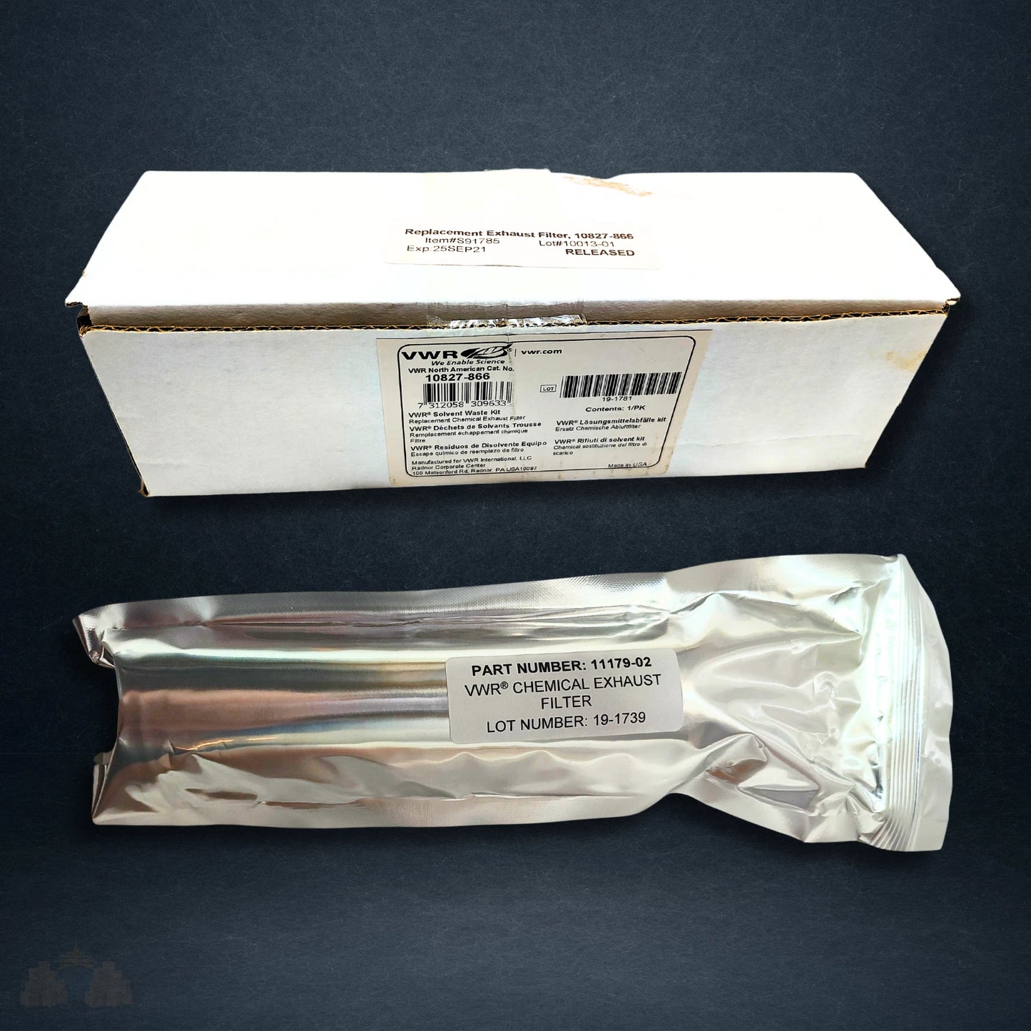 VWR Chemical Exhaust Replacement Filter 10826-866 for Solvent Waste System NEW