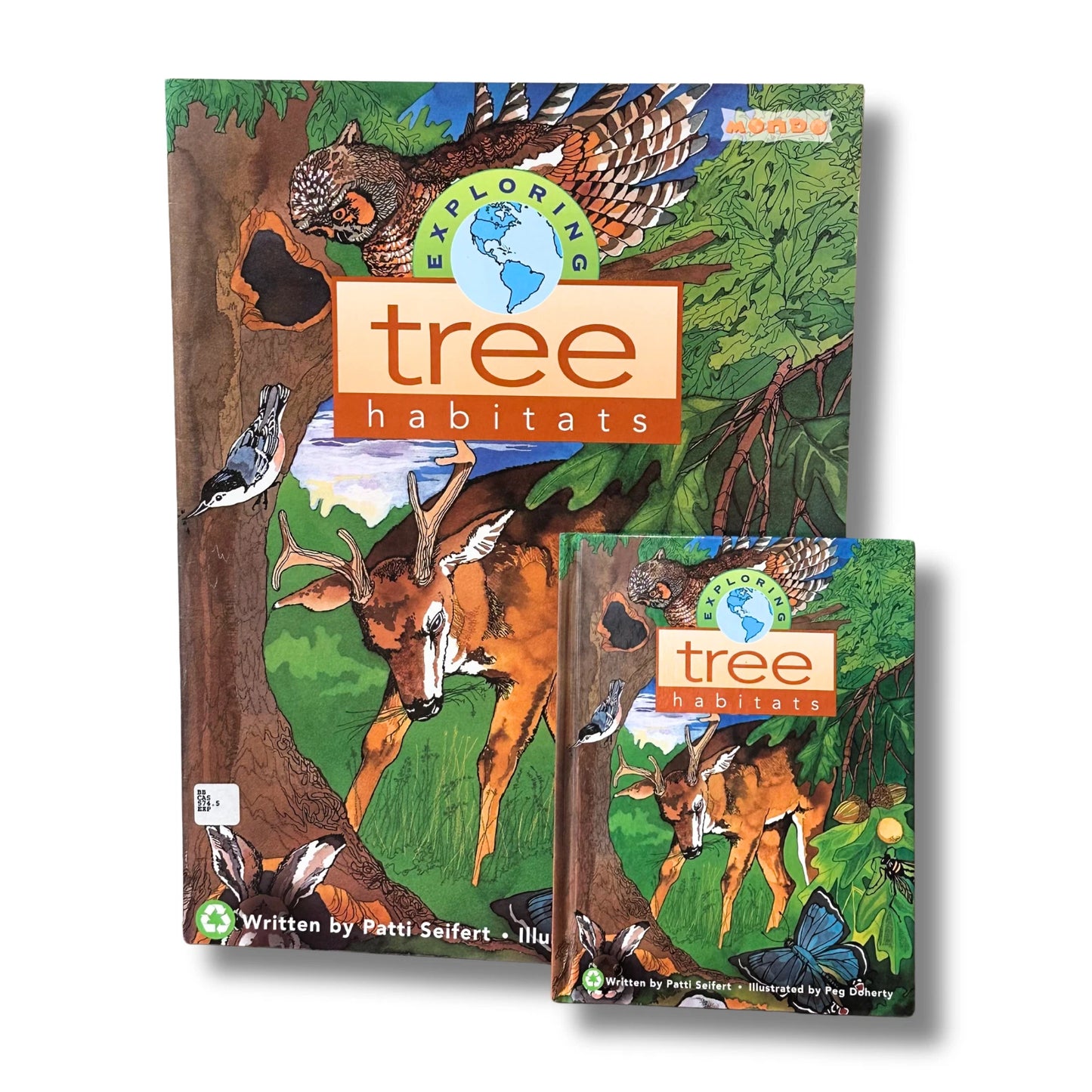 Mondo Exploring Tree Habitats Oversized Carpet Book & Hardcover Read-Along Copy