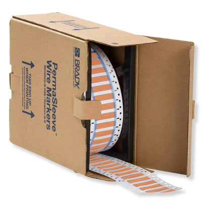 Brady 2" x 0.645" PS-375-2-OR | Orange Heat Shrink Wire Marking Sleeve Labels