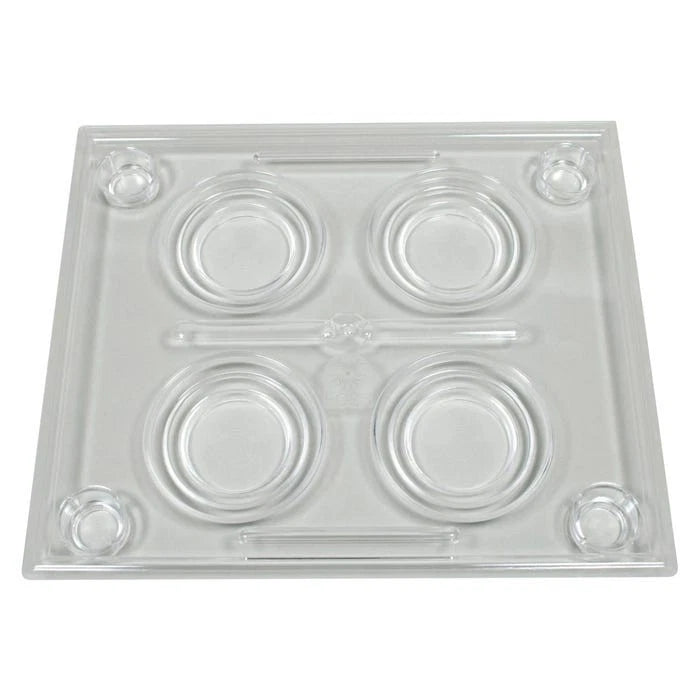 FOSS Plastic Laboratory Sample Tray - Holds 4 Cups or Evaporating Dishes