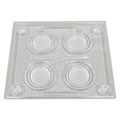 FOSS Plastic Laboratory Sample Tray - Holds 4 Cups or Evaporating Dishes