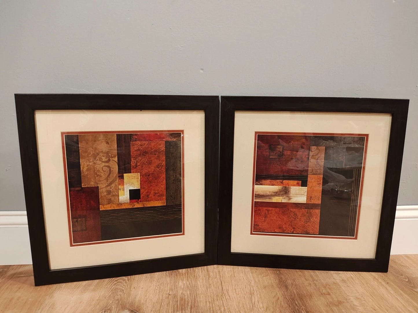 The Moment of Truth I & II Set - Chris Donovan 16x16 Framed Abstract Wall Art