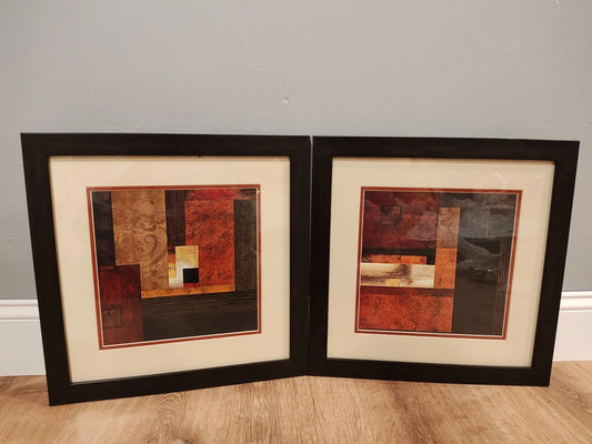 The Moment of Truth I & II Set - Chris Donovan 16x16 Framed Abstract Wall Art