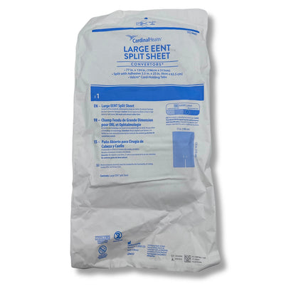 Box of 8 Cardinal Health Large EENT Split Sheet/Drape (77 in. x 124 in.)