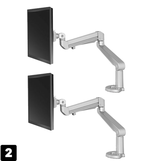 ESI Ergo EDGE-V4-SLV Single Arm Monitor Arms SET OF (2) Tilt & Rotate Adjustable