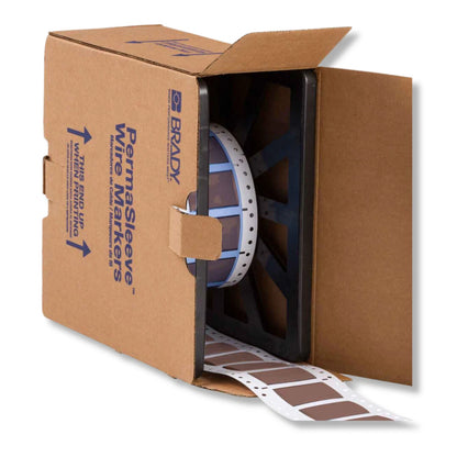 Brady 2" x 1.250" PS-750-2-BR | Brown Heat Shrink Wire Marking Sleeve Labels
