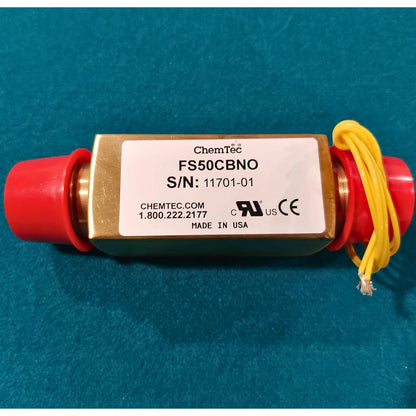 ChemTec FS Series Flow Monitor FS50CBNO - Liquid Sensor, Non-Adjustable, Brass