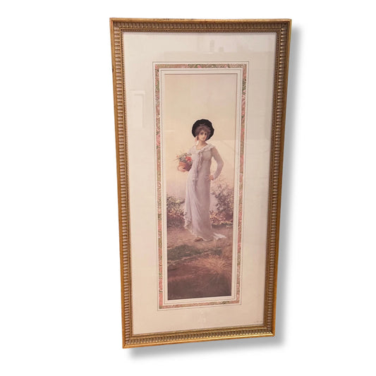 Marcus Stone Framed Art Print (34x17) | Romanticism | Antique | Coquette