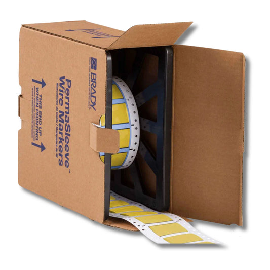 Brady 2" x 1.25" PS-750-2-YL | Yellow Heat Shrink Wire Marking Sleeve Labels