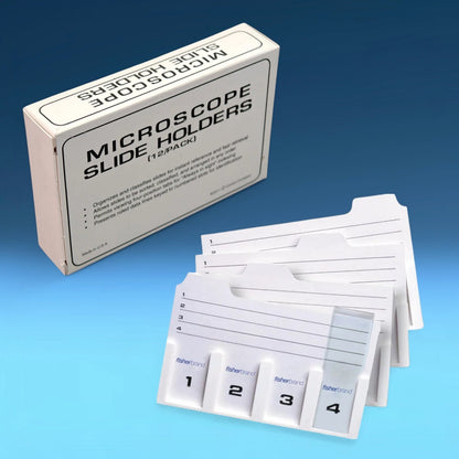 Fisher Scientific Slide Holders 12-Pack | 48 Slides | 75x25mm | Cat# 12-588-25