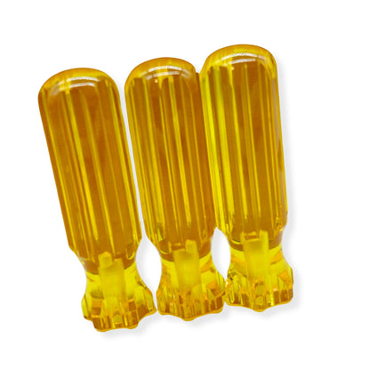 3pk Amber Blank Screwdriver Handles 3.25" Length 7/32" Hole DIY Tool Grips USA