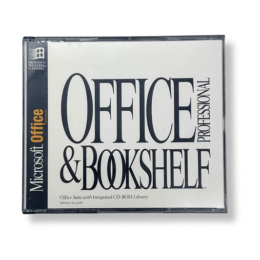 Microsoft Office Professional and Bookshelf Software CD | 1994 Vintage Windows