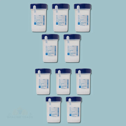 4oz Sterile Urine Sample Cup, Click-N-Close Lid, Specimen Container w/ ID Label