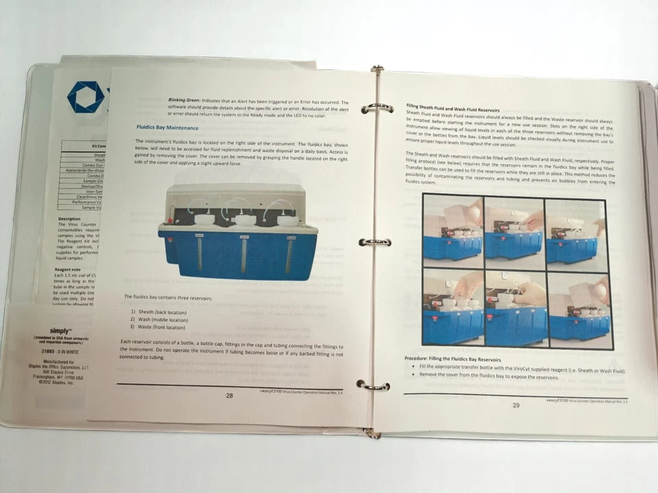 Set of 2 ViroCyt 2100 Virus Counter Lab Analyzers w/ Manual & Power Supply