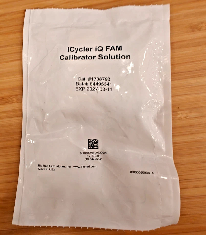 iCycler iQ FAM Calibrator Solution Pkg of 5, 1.5 ml tubes Cat #1708793 EXP 2027