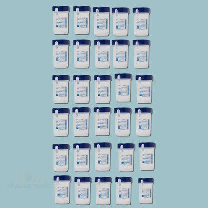 4oz Sterile Urine Sample Cup, Click-N-Close Lid, Specimen Container w/ ID Label