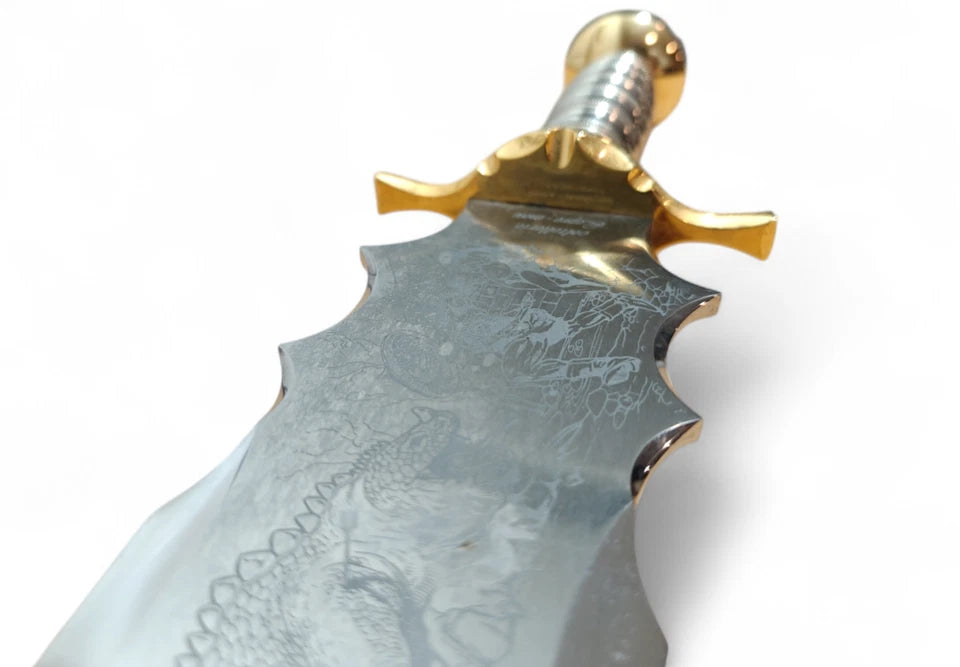Coltellerie Lepre Stainless Steel Photoengraved Sword 56cm Blade Ltd Ed. #82/200
