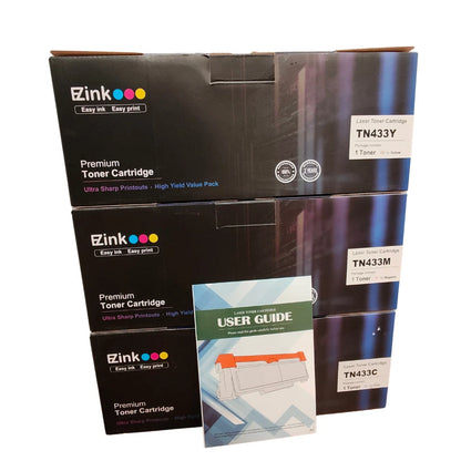 Brother Compatible TN433 Toner Cartridge Set C/M/Y 3-Pack MFC L8610CDW HL L8360CDW