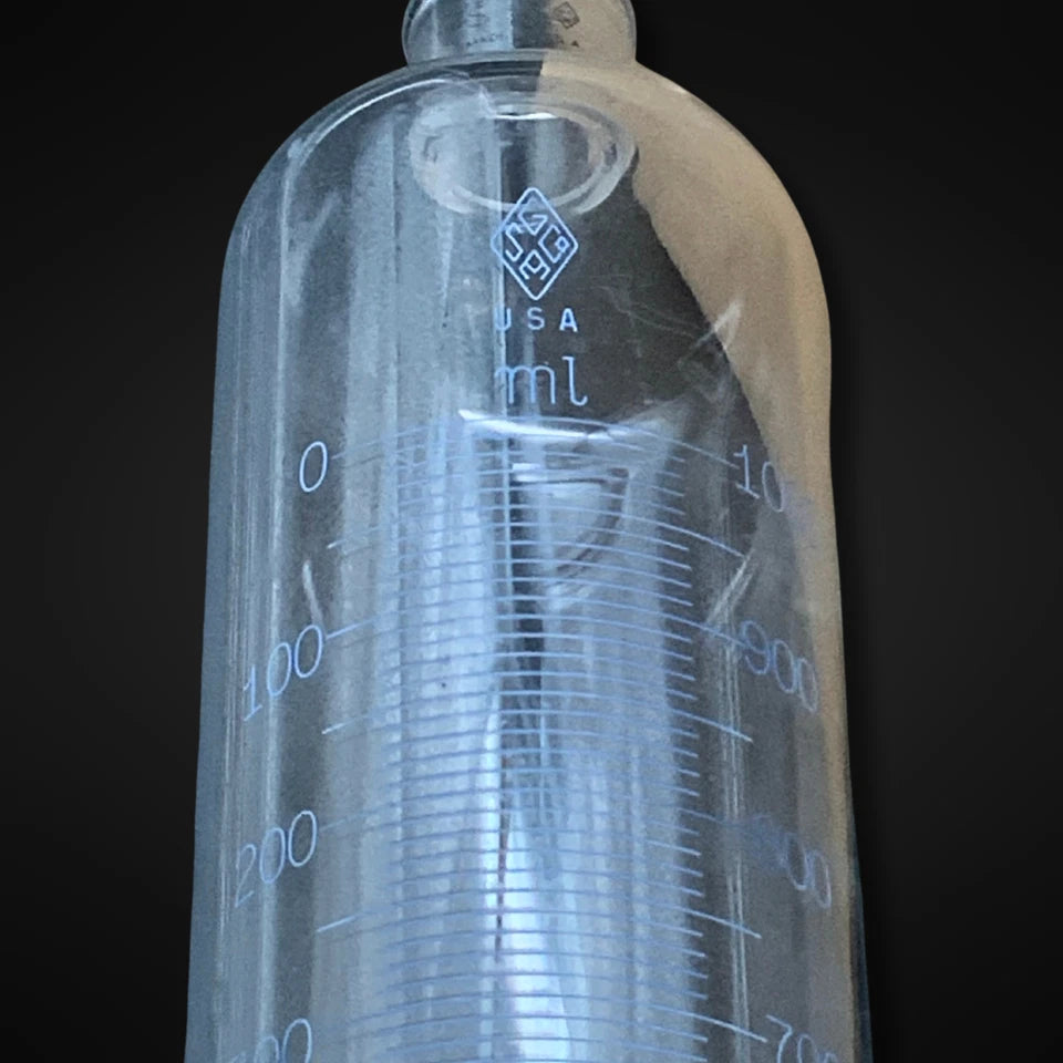 SGA Glass Cylindrical Seperatory Addition Funnel 1000ml Graduated, 24/40 | 24/25