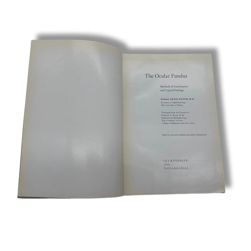 The Ocular Fundus by Arno Nover 1966 Illustrated English Translated Hardcover