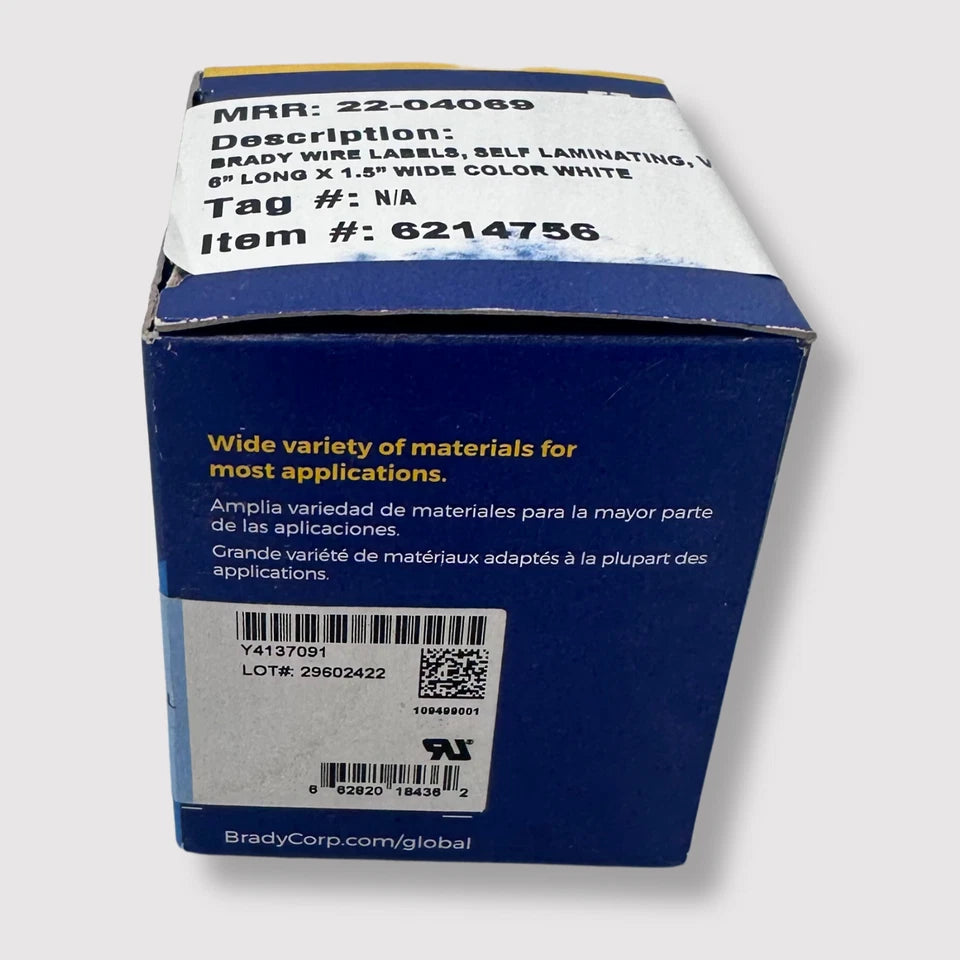 Brady 1.5x6 Clear/White Self-Laminating Vinyl Wrap Roll | PTL-34-427