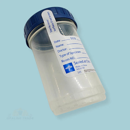 4oz Sterile Urine Sample Cup, Click-N-Close Lid, Specimen Container w/ ID Label