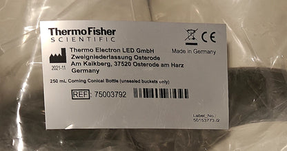 NEW Thermo 250mL Corning Conical Bottle Inserts / Adapters For TX-750 Rotor -4Pk